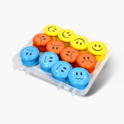 Fixador Magnético Smile Ø35 mm - Caixa com 24 peças - smiles variados