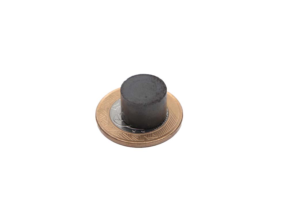 Ímã de Ferrite Ø10 x 3 mm anisotrópico - 10 pçs